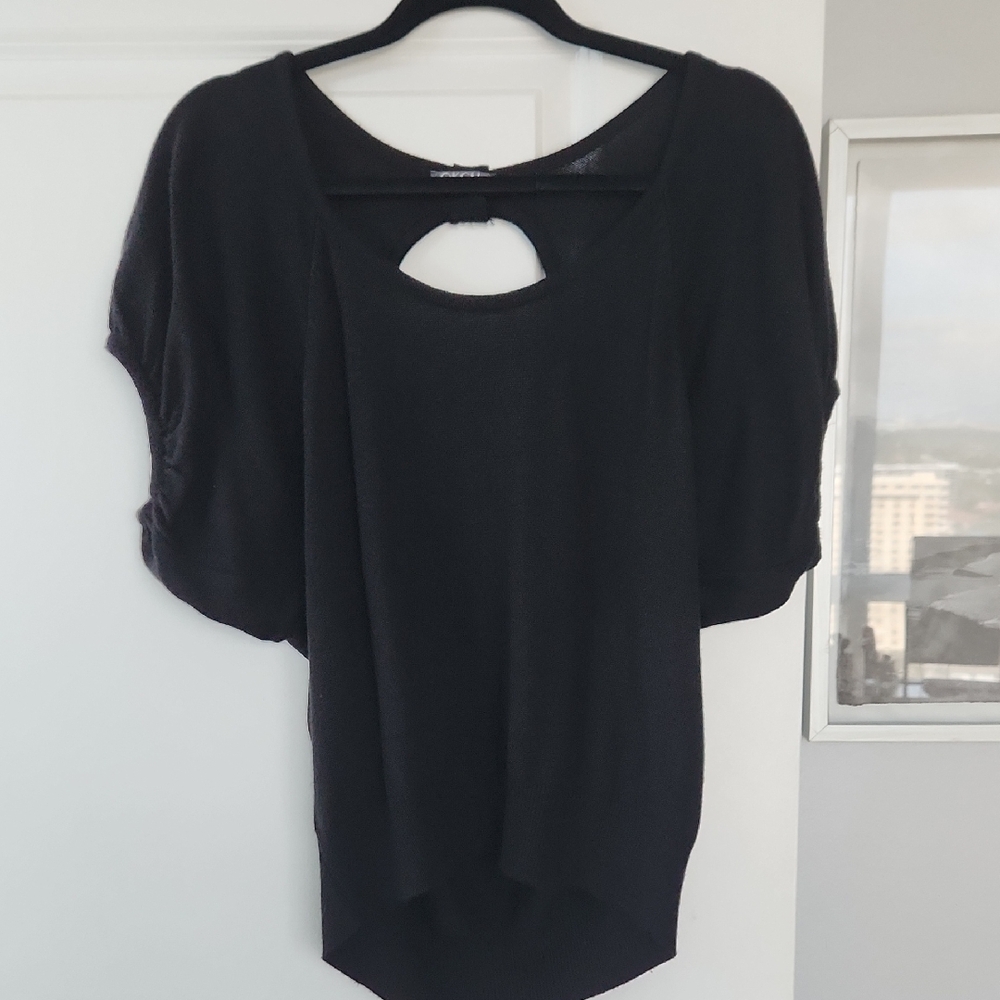 Elegant Black Women's Top, Pre-loved, Size M